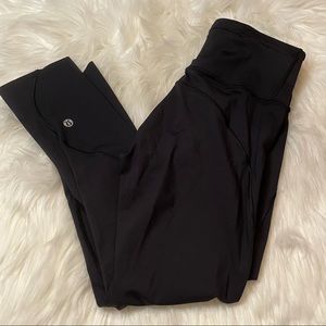 NWOT Lululemon 25" Black Leggings. Size 4.